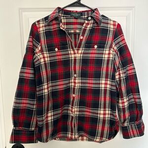 Ralph Lauren Red and Black Plaid Shirt